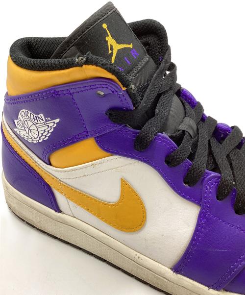 NIKE（ナイキ）NIKE (ナイキ) AIR JORDAN1 パープル×イエロー サイズ:26㎝の古着・服飾アイテム