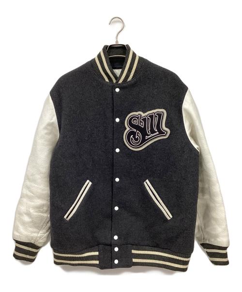 SWAGGER（スワッガー）SWAGGER (スワッガー) スタジャン グレー×ホワイト サイズ:表記無しの古着・服飾アイテム