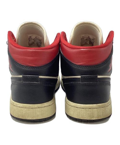 NIKE（ナイキ）NIKE (ナイキ) Women's Air Jordan 1 Mid ブラック×ホワイト×レッド サイズ:25の古着・服飾アイテム