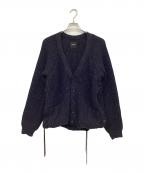 SYU.HOMME/FEMMシュウオムフェム）の古着「Laceup Knit Cardigan」｜ネイビー