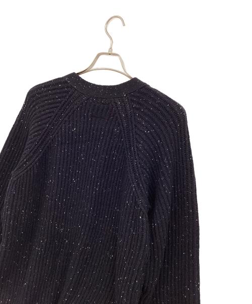 SYU.HOMME/FEMM（シュウオムフェム）SYU.HOMME/FEMM (シュウオムフェム) Laceup Knit Cardigan ネイビー サイズ:2の古着・服飾アイテム