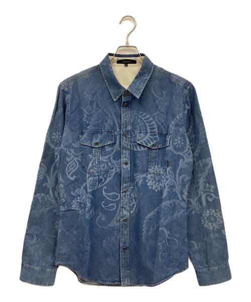 GUCCI（グッチ）GUCCI (グッチ) 長袖シャツ ブルー サイズ:48の古着・服飾アイテム