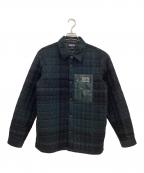 Patagoniaパタゴニア）の古着「キルティングダウンジャケット」｜ブラック×グリーン