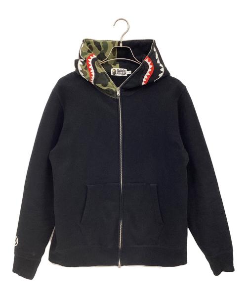 A BATHING APE（ア ベイシング エイプ）A BATHING APE (ア ベイシング エイプ) ジップアップパーカー ブラック サイズ:Lの古着・服飾アイテム