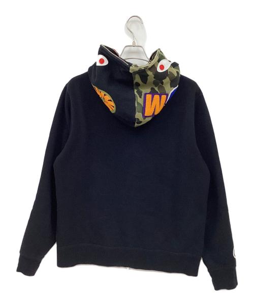 A BATHING APE（ア ベイシング エイプ）A BATHING APE (ア ベイシング エイプ) ジップアップパーカー ブラック サイズ:Lの古着・服飾アイテム