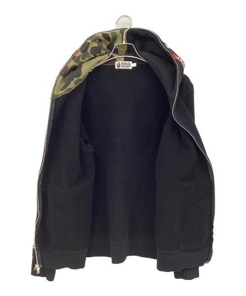 A BATHING APE（ア ベイシング エイプ）A BATHING APE (ア ベイシング エイプ) ジップアップパーカー ブラック サイズ:Lの古着・服飾アイテム