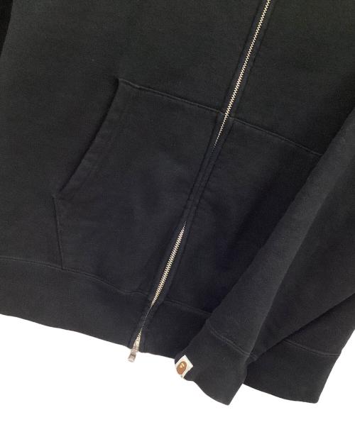 A BATHING APE（ア ベイシング エイプ）A BATHING APE (ア ベイシング エイプ) ジップアップパーカー ブラック サイズ:Lの古着・服飾アイテム