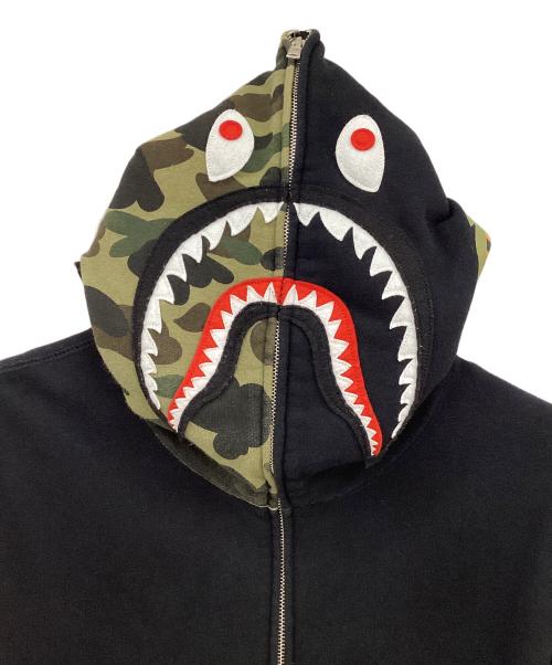 A BATHING APE（ア ベイシング エイプ）A BATHING APE (ア ベイシング エイプ) ジップアップパーカー ブラック サイズ:Lの古着・服飾アイテム
