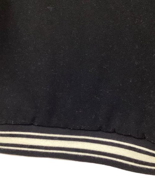 LACOSTE（ラコステ）LACOSTE (ラコステ) レザー切替スタジャン ブラック×ホワイト サイズ:50/4の古着・服飾アイテム