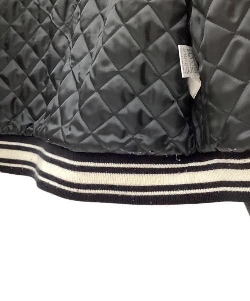 LACOSTE（ラコステ）LACOSTE (ラコステ) レザー切替スタジャン ブラック×ホワイト サイズ:50/4の古着・服飾アイテム