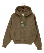 B.BALLSYボールジーブラザーズ）の古着「ニットダブルジップフーディー」｜ブラウン