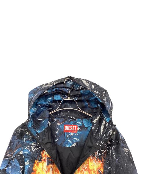 DIESEL（ディーゼル）DIESEL (ディーゼル) フーデッドジャケット ネイビー×レッド サイズ:48の古着・服飾アイテム
