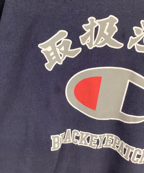 Champion（チャンピオン）Champion (チャンピオン) BlackEyePatch (ブラックアイパッチ) スウェット ネイビー×ホワイト サイズ:XLの古着・服飾アイテム