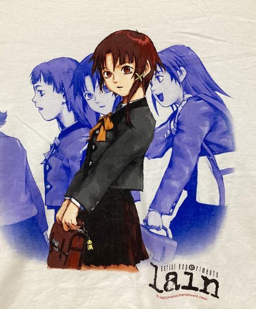 GEEKS RULE（ギークスルール）GEEKS RULE (ギークスルール) serial experiments lain (シリアルエクスペリメンツレイン) プリントTシャツ ホワイト サイズ:XXLの古着・服飾アイテム
