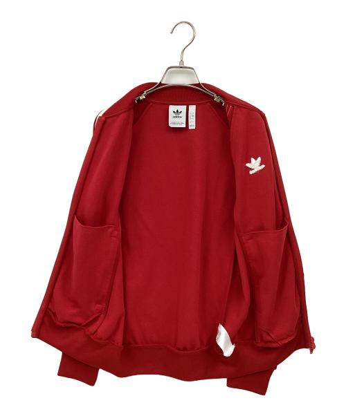 adidas（アディダス）adidas (アディダス) トラックジャケット レッド×ホワイト サイズ:Mの古着・服飾アイテム