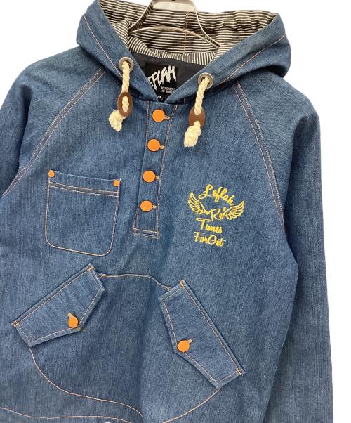 LEFLAH（レフラー）LEFLAH (レフラー) パーカー ブルー サイズ:Mの古着・服飾アイテム