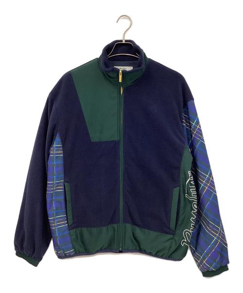 RUSSELUNO（ラッセルノ）RUSSELUNO (ラッセルノ) FLEECE COMBI BLOUZON  ネイビー×グリーン サイズ:5の古着・服飾アイテム