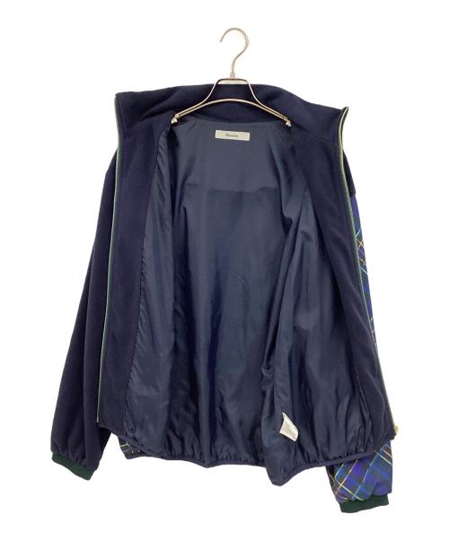 RUSSELUNO（ラッセルノ）RUSSELUNO (ラッセルノ) FLEECE COMBI BLOUZON  ネイビー×グリーン サイズ:5の古着・服飾アイテム