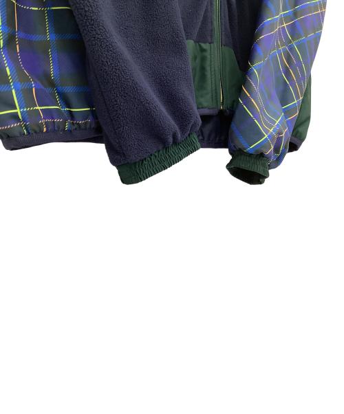 RUSSELUNO（ラッセルノ）RUSSELUNO (ラッセルノ) FLEECE COMBI BLOUZON  ネイビー×グリーン サイズ:5の古着・服飾アイテム