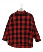 IHATOVイーハトーブ）の古着「長袖シャツ」｜ブラック×レッド