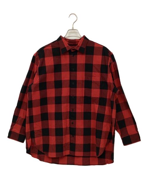 IHATOV（イーハトーブ）IHATOV (イーハトーブ) 長袖シャツ ブラック×レッド サイズ:Mの古着・服飾アイテム