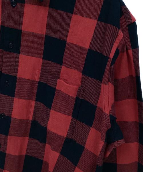 IHATOV（イーハトーブ）IHATOV (イーハトーブ) 長袖シャツ ブラック×レッド サイズ:Mの古着・服飾アイテム