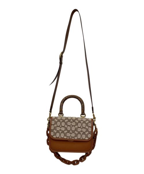 COACH（コーチ）COACH (コーチ) コーチ/C6861/ショルダーバッグ ブラウン×ホワイトの古着・服飾アイテム