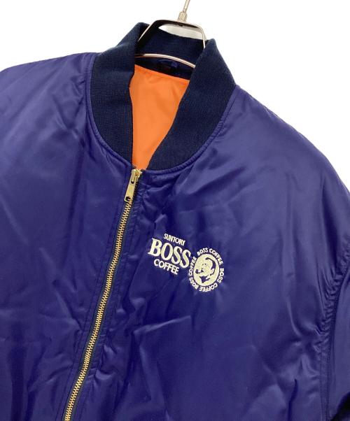 BOSS（ボス）BOSS (ボス) MA-1ダウンジャケット ネイビー サイズ:Lの古着・服飾アイテム