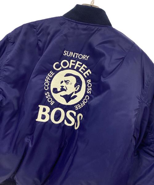 BOSS（ボス）BOSS (ボス) MA-1ダウンジャケット ネイビー サイズ:Lの古着・服飾アイテム