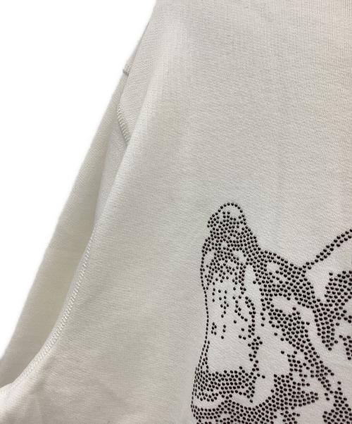 wasted（ウェイステッド）wasted (ウェイステッド) ジップアップパーカー ホワイト×ブラック サイズ:XL 未使用品の古着・服飾アイテム