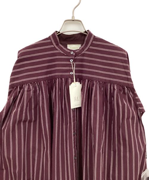 khakito（カーキト）khakito (カーキト) 長袖ワンピース ボルドー×グレー サイズ:M 未使用品の古着・服飾アイテム