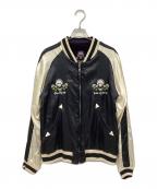 SKULLPOPスカルポップ）の古着「リバーシブルスカジャン」｜ブラック×パープル