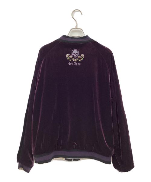 SKULLPOP（スカルポップ）SKULLPOP (スカルポップ) リバーシブルスカジャン ブラック×パープル サイズ:Mの古着・服飾アイテム