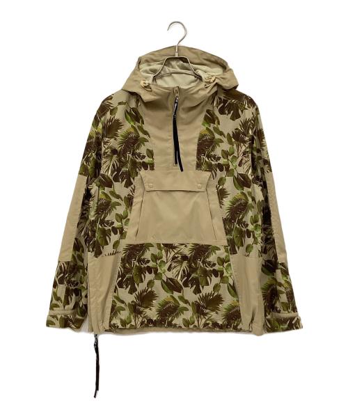 The Duffer of ST.George（ザ ダファーオブセントジョージ）The Duffer of ST.George (ザ ダファーオブセントジョージ) ボタニカル柄パーカー ベージュ×オリーブ サイズ:Lの古着・服飾アイテム
