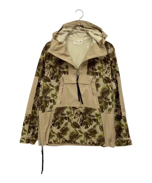 The Duffer of ST.George（ザ ダファーオブセントジョージ）The Duffer of ST.George (ザ ダファーオブセントジョージ) ボタニカル柄パーカー ベージュ×オリーブ サイズ:Lの古着・服飾アイテム