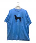 THE BLACK DOGブラックドッグ）の古着「半袖カットソー」｜ブルー×ブラック