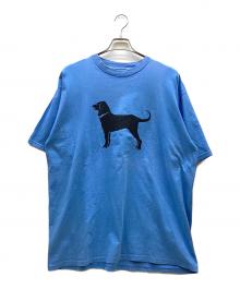 THE BLACK DOG（ブラックドッグ）の古着「半袖カットソー」｜ブルー×ブラック