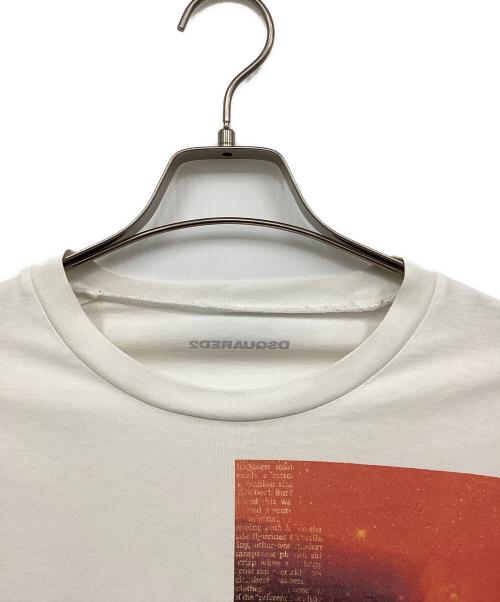 DSQUARED2（ディースクエアード）DSQUARED2 (ディースクエアード) 半袖カットソー ホワイト サイズ:Sの古着・服飾アイテム