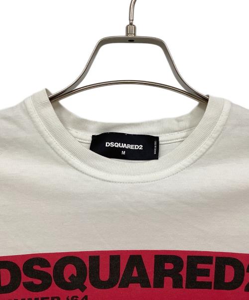 DSQUARED2（ディースクエアード）DSQUARED2 (ディースクエアード) 半袖カットソー/エンドレスサマー ホワイト×レッド サイズ:Mの古着・服飾アイテム