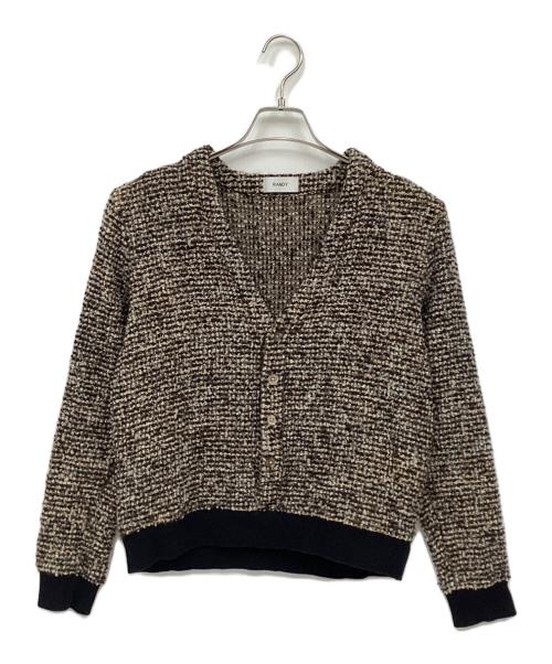 RANDY（ランディー）RANDY (ランディー) Poodle pullover cardigan ブラウン×ブラック サイズ:2の古着・服飾アイテム