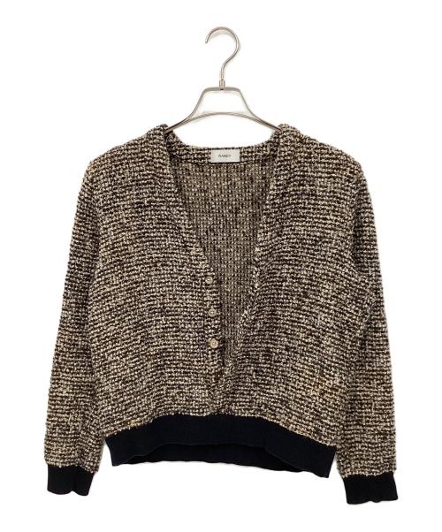 RANDY（ランディー）RANDY (ランディー) Poodle pullover cardigan ブラウン×ブラック サイズ:2の古着・服飾アイテム