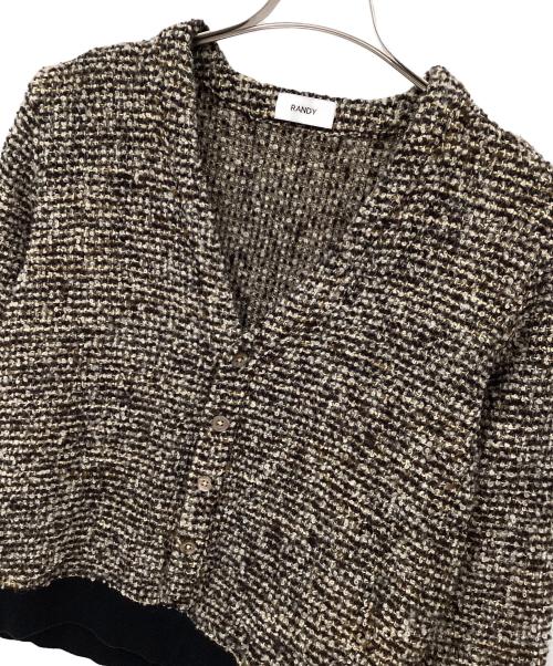 RANDY（ランディー）RANDY (ランディー) Poodle pullover cardigan ブラウン×ブラック サイズ:2の古着・服飾アイテム