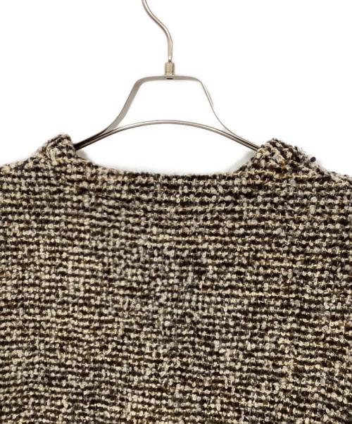RANDY（ランディー）RANDY (ランディー) Poodle pullover cardigan ブラウン×ブラック サイズ:2の古着・服飾アイテム