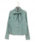 Vivienne Westwood RED LABELヴィヴィアンウエストウッドレッドレーベル）の古着「長袖シャツ」｜グリーン×ホワイト