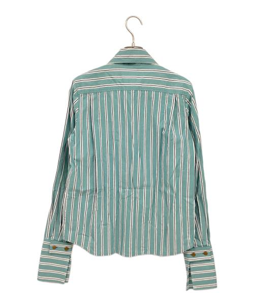 Vivienne Westwood RED LABEL（ヴィヴィアンウエストウッドレッドレーベル）Vivienne Westwood RED LABEL (ヴィヴィアンウエストウッドレッドレーベル) 長袖シャツ グリーン×ホワイト サイズ:3の古着・服飾アイテム