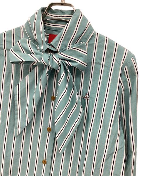 Vivienne Westwood RED LABEL（ヴィヴィアンウエストウッドレッドレーベル）Vivienne Westwood RED LABEL (ヴィヴィアンウエストウッドレッドレーベル) 長袖シャツ グリーン×ホワイト サイズ:3の古着・服飾アイテム
