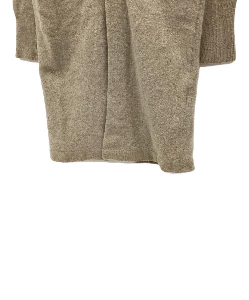 HYKE（ハイク）HYKE (ハイク) ノーカラーメランジウールニットロングカーディガン ベージュ サイズ:1の古着・服飾アイテム