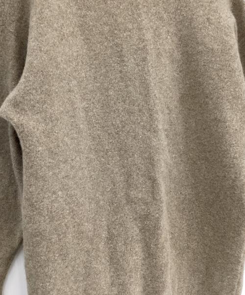 HYKE（ハイク）HYKE (ハイク) ノーカラーメランジウールニットロングカーディガン ベージュ サイズ:1の古着・服飾アイテム
