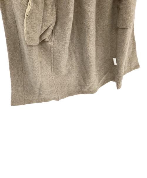 HYKE（ハイク）HYKE (ハイク) ノーカラーメランジウールニットロングカーディガン ベージュ サイズ:1の古着・服飾アイテム