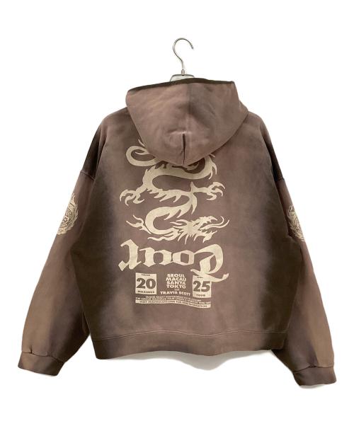 Travis Scott（トラヴィススコット）Travis Scott (トラヴィススコット) ジップパーカー ブラウン サイズ:XXLの古着・服飾アイテム